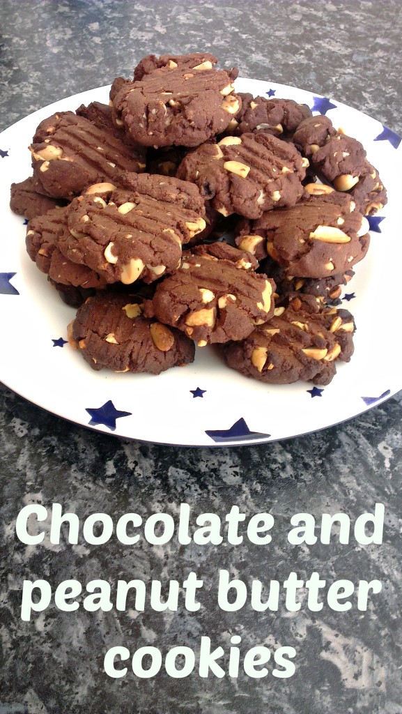Chocolate and peanut butter cookies