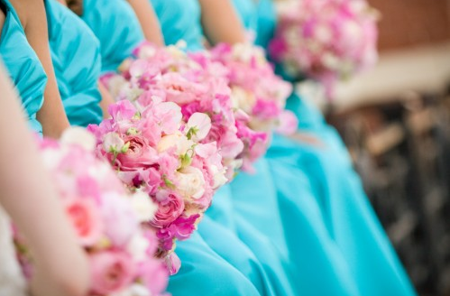 turquoise bridesmaid dress