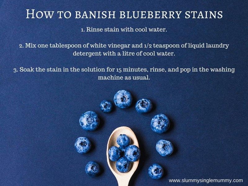laundry tips stain removal blueberries Ecover vinegar