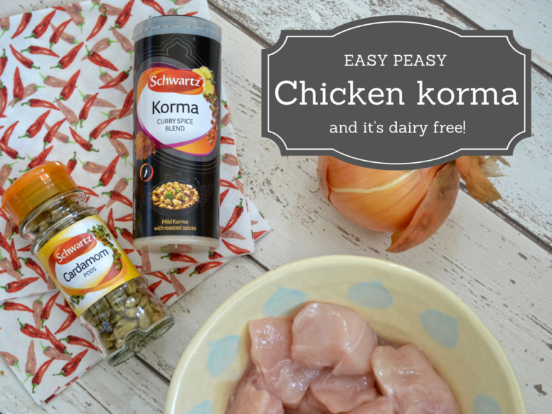 dairy free chicken korma curry recipe