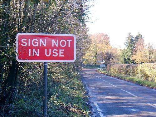 stupid road signs pointless