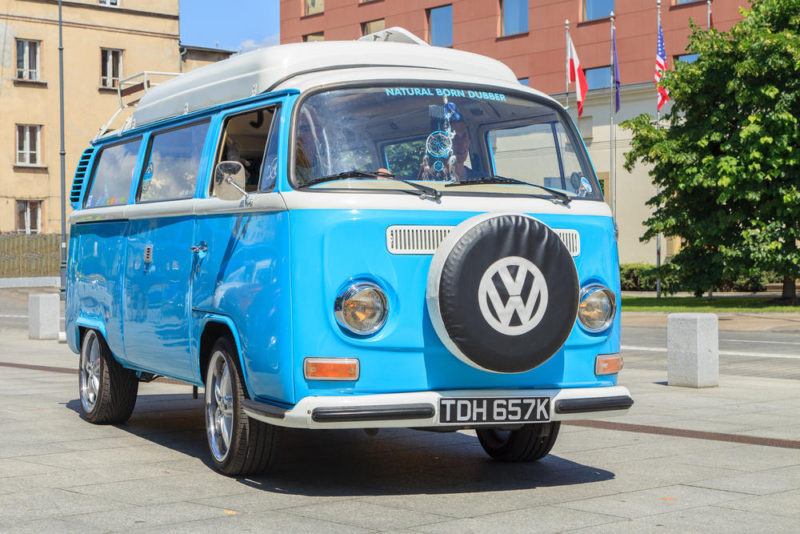 VW camper van, family gets bigger