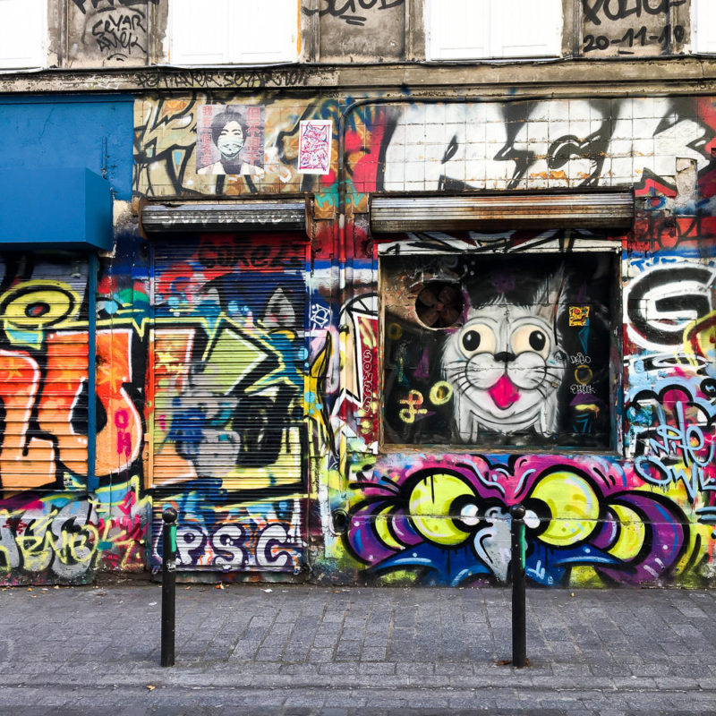 Rue Dénoyez Paris graffiti