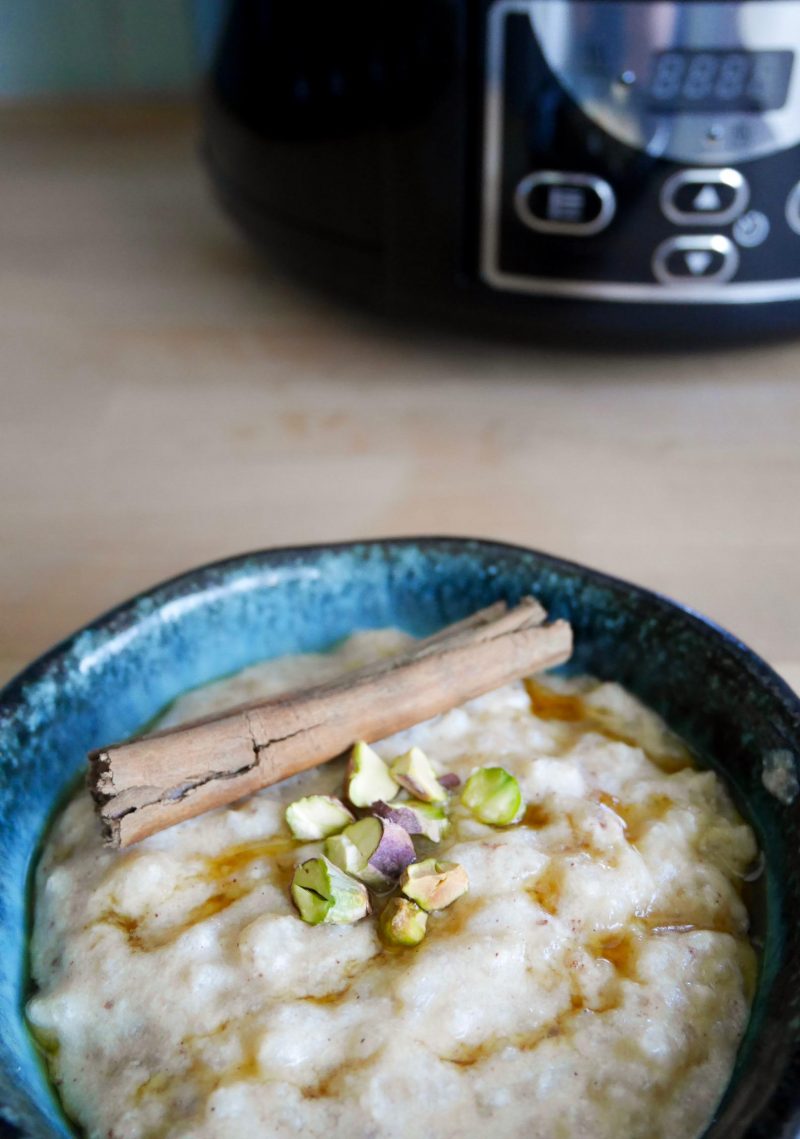 slow cooker crock pot rice pudding recipe