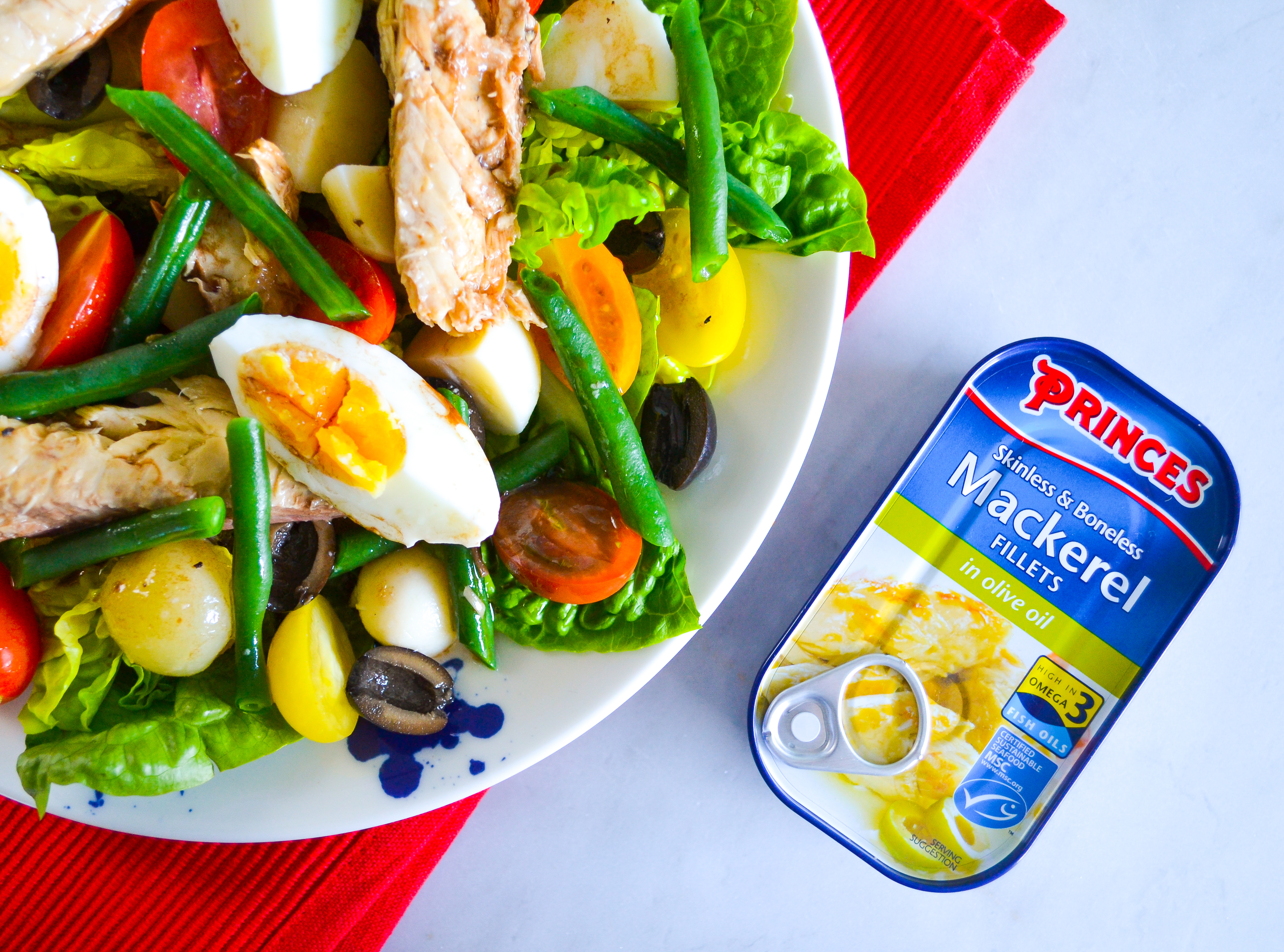 Canned mackerel salad
