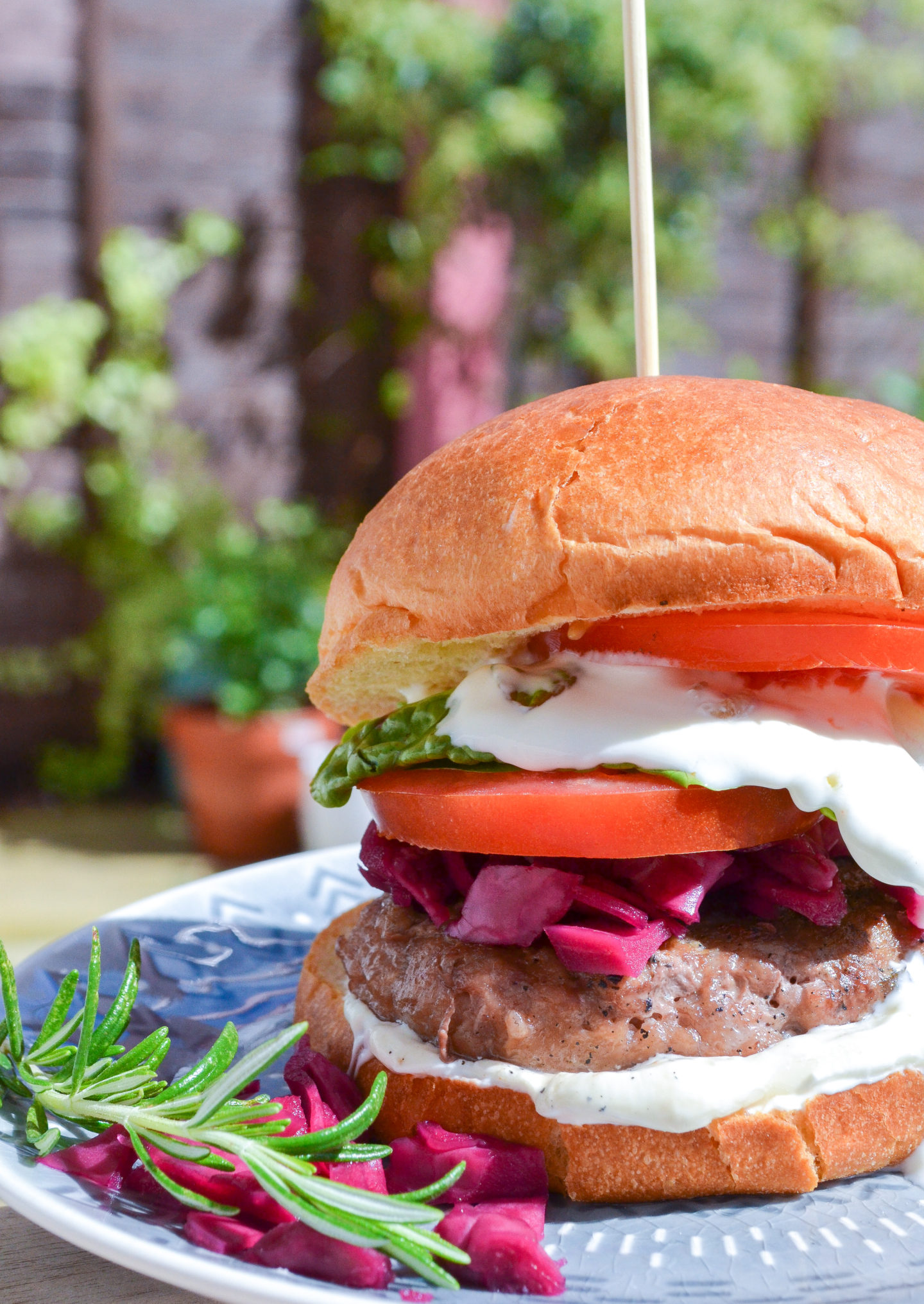 lamb burger for the barbecue
