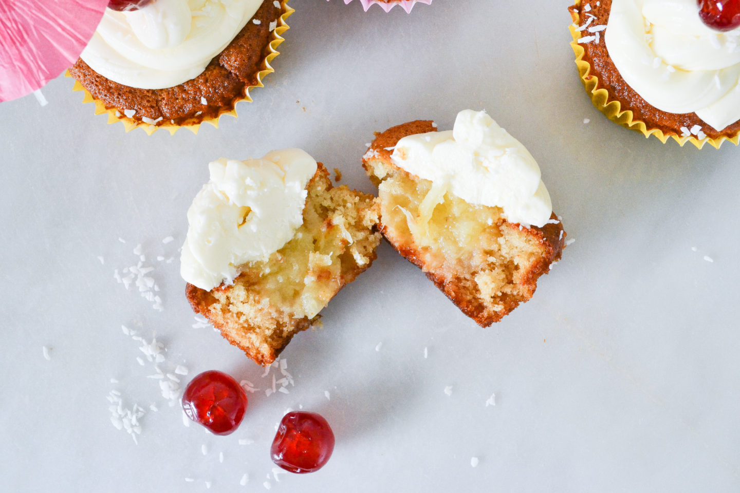 pineapple and coconut cupcakes