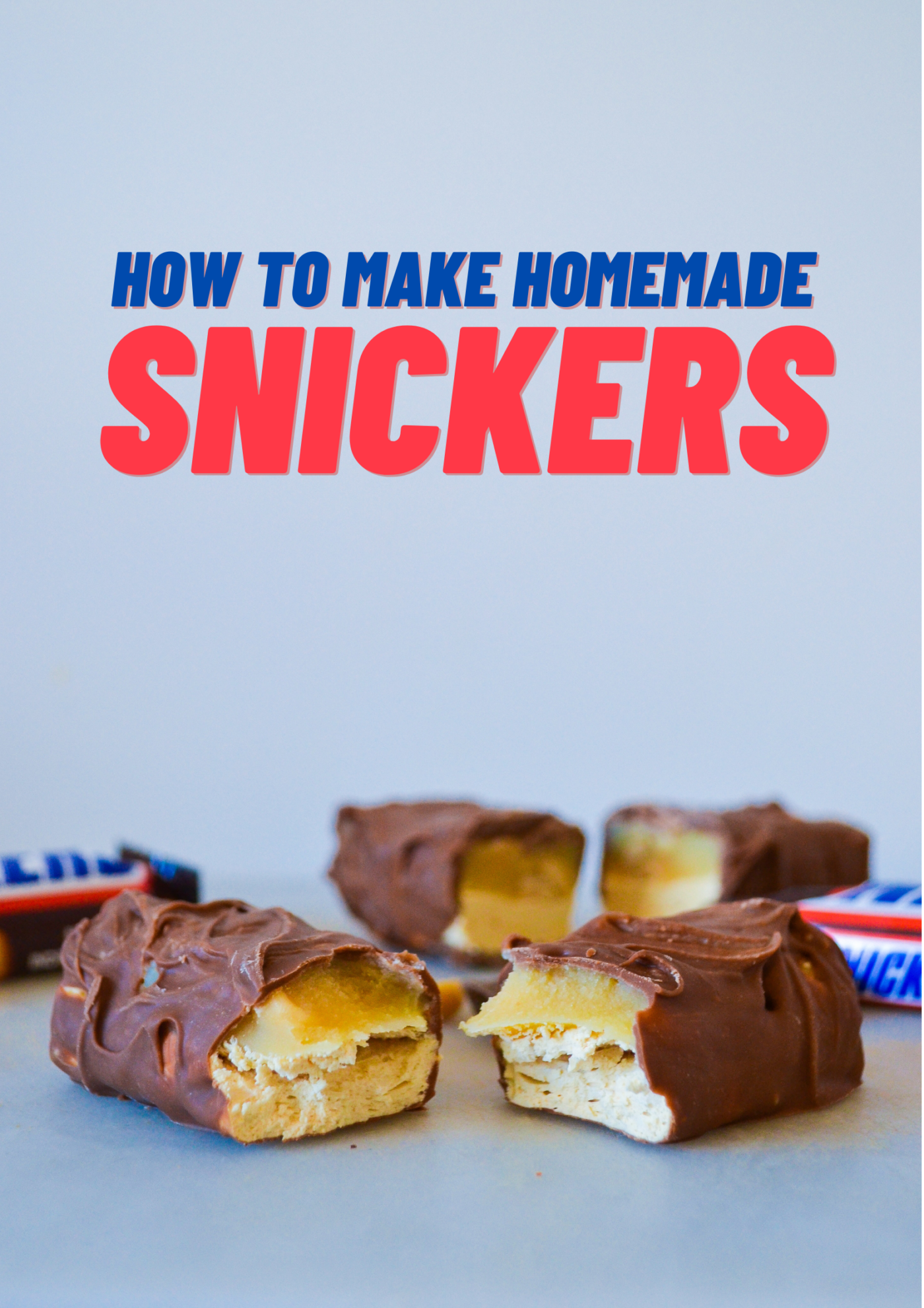 homemade Snickers candy bars