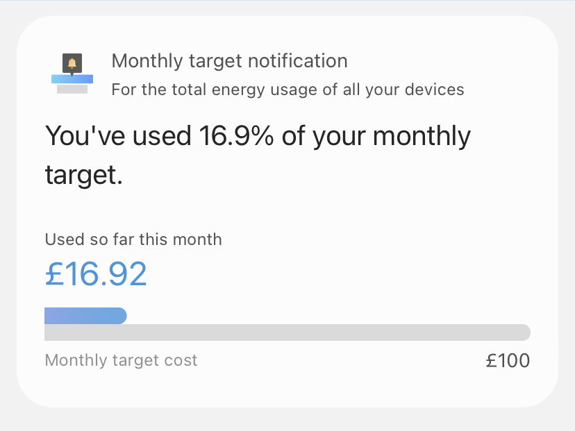 Set budgets with the Samsung energy app